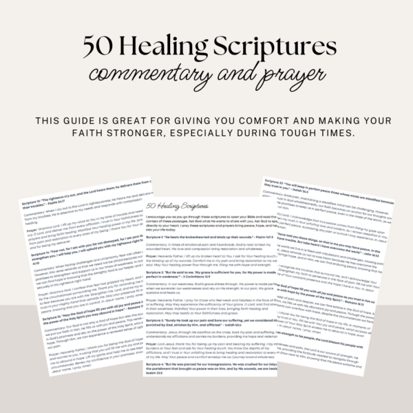 50 Healing Scriptures: Commentary and Prayer eBook